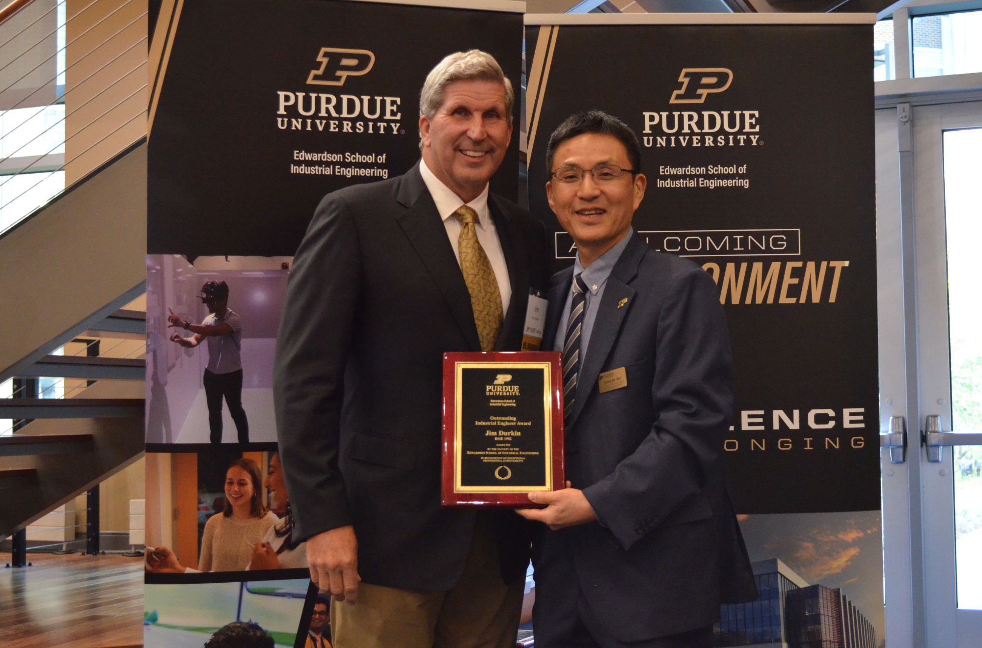 Posing with Dr. Son after accepting award. 